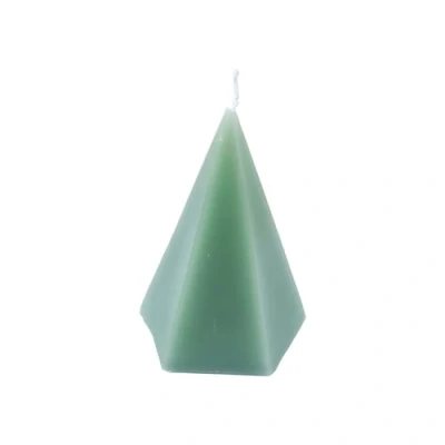 Immagine di Homéa, Candela a forma di piramide 7,4 x 12 cm Arty, colore celadon