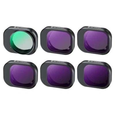 Immagine di K&amp;F Concept MINI 4 PRO Filtri Kit, Filtro Polarizzatore Circolare CPL, ND8, ND16, ND32, ND64, ND128 Compatibile con DJI per 28 Strati Nano Rivestimento