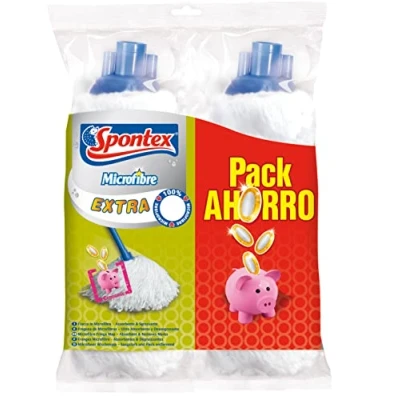 Immagine di Spontex Extra X2 Mop in microfibra Pack Risparmio 2 Unità