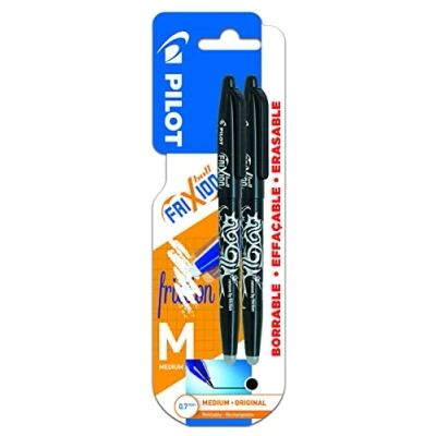 Immagine di PILOT Spain Frixion Ball Penna cancellabile, 2 pezzi, colore: nero
