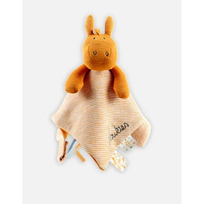 Immagine di Noukie&#039;s Doudou per Bambini in Cotone Bio Paco l&#039;Asino Multiuso Ocra 1 Unità