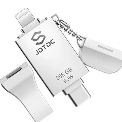 Immagine di MFi 256GB Chiavetta USB Per iPhone 15/14/13/12/11, Memoria Esterna, Lightning Flash Drive, Pennetta Memorystick iPhone/iPad/Android/PC/Mac