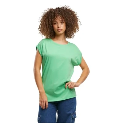 Immagine di Build Your Brand By021 ladies Extended Shoulder Tee, Maglietta Donna, Ghost Green, 4XL