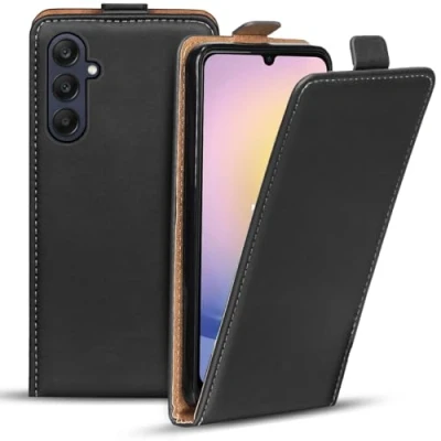 Immagine di Verco Flip Cover per Samsung Galaxy A25 5G Case, Style Custodia verticale Nero