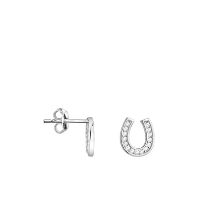 Immagine di SOFIA MILANI Orecchini da Donna in Argento 925 Con Pietra Zircone Orecchino a Perno Ferro di Cavallo E0728