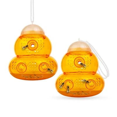 Immagine di ASPECTEK Trappola per vespe e calabroni Esterni Interno, intrappolare vespe, Mosche, Giallo Giacche, Tromba api, Insetti in casa, Giardino