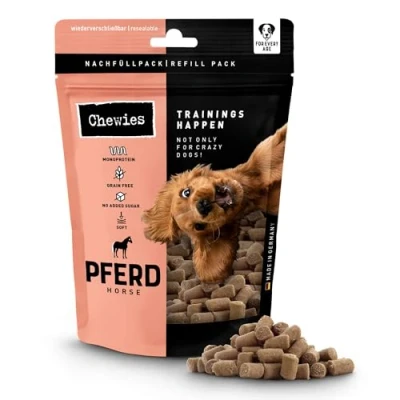 Immagine di Chewies Cuffia per allenamento con cavallo, senza cereali, morbida e zucchero, in confezione richiudibile, Made Germany (6 x 175 g)
