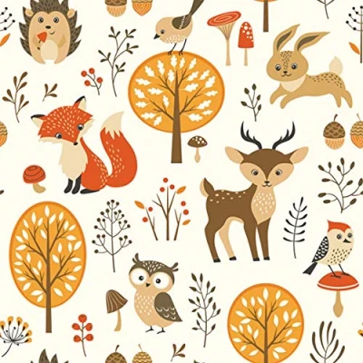Immagine di 20 tovaglioli divertenti animali dalla foresta volpe coniglio cervo bambini autunno 33 x cm