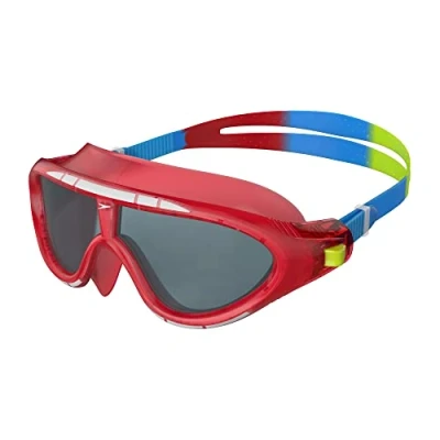 Immagine di Speedo Unisex Bambini Junior Biofuse Rift Occhialini, Lava Rosso/Japan Blu/Smoke, Taglia Unica