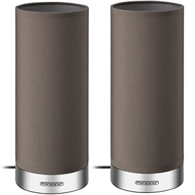 Immagine di Monzana 2x Lampade Comodino Touch Incl. Lampadine LED Dimmerabile E14 Luce Notturna Lettura Soggiorno Scrivania