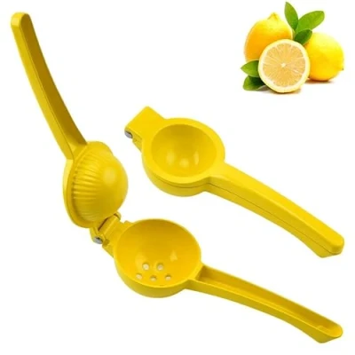 Immagine di PIQIUQIU spremi Limone Manuale in Acciaio Inossidabile, Lime con e spremiagrumi (Colore Casuale)