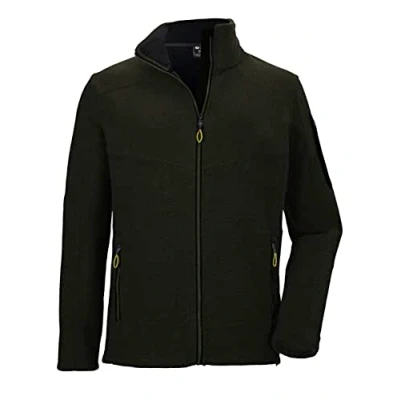 Immagine di Killtec (KILAH) Men&#039;s Giacca in felpa lavorata a maglia con collo alto KOW 28 MN KNTFLC JCKT, oliva scura, 3XL, 38631 000