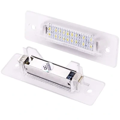 Immagine di Vigorflyrun Parts Ltd 2PCS 6000 K bianco LED auto luci targa lampade set di montaggio per 993 996 986 911 Carrera Turbo GT Boxster 968, Canbus senza errori Exterior Accessories