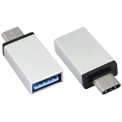 Immagine di AAOTOKK Tipo C A USB 2.0 Adattatore Maschio Femmina Convertitore On The Go (OTG) per Smartphone, Laptop, Tastiere Mouse, Altri Dispositivi e C(2 Pezzi Argento)