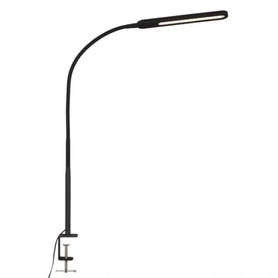 Immagine di Briloner lampada a morsetto LED, con funzione touch, dimmerabile passi, regolazione della temperatura del colore, da ufficio 8 watt, 600 lumen, nero, max. 1100 mm (L)
