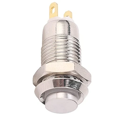 Immagine di Mini interruttore a pulsante da 8 mm, in metallo autobloccante lunga durata, corrosione, per campanelli bassa corrente, controllo accessi