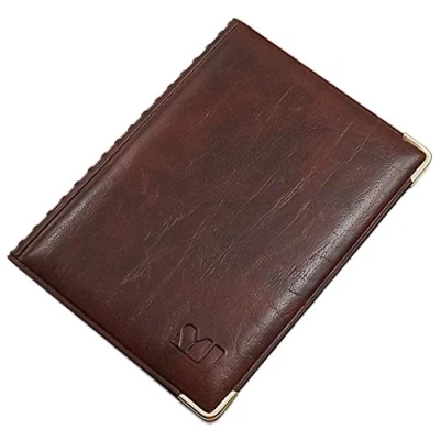 Immagine di Porta carte d&#039;identità e di credito con 10 scomparti MJ Design Germany Made in UE diversi colori designs (Design 2 / Marrone)