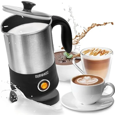 Immagine di Duronic MF300 Montalatte elettrico 2 in 1, Schiumalatte automatico 300 ml, Scaldalatte 550W, Cappucinatore, Emulsionatore, Facile da usare e pulire, Ideale per caffè cioccolata calda cappuccino latte