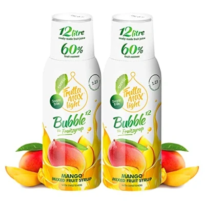 Immagine di 2 x Light Con pochi carboidrati Sciroppo Fitness Carb di FruttaMax Zero Zucchero Stevia Contenuto frutta 50% (2 500ml) (Mango Light)