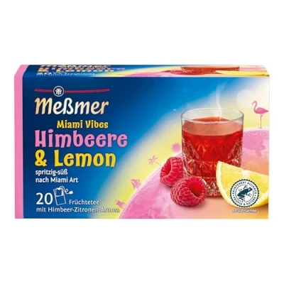 Immagine di Meßmer Miami Vibes Lampone &amp; Limone 20 bustine di tè Senza glutine lattosio Vegano