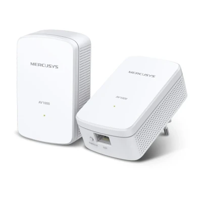 Immagine di Mercusys TP Link MP500 Kit Powerline Homeplug AV2 Fino a 1000Mbps, 1 Porta Gigabit, Plug &amp; Play, Compatibile con Tutti i Router