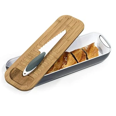 Immagine di Cestino e tagliere per pane, con coltello 3 in 1