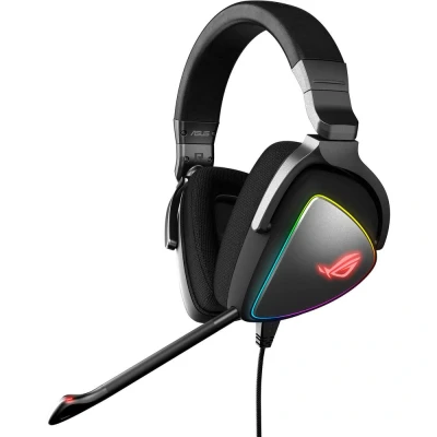Immagine di Asus ROG Delta Gaming Cuffie Over Ear via cavo Stereo Nero Riduzione del rumore microfono regolazione volume, Muto