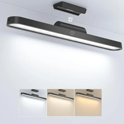 Immagine di Lampada da Scrivania Senza Fili 2500mAh Luce LED Sottopensile Magnetica Controllo Touch Dimmerabile Notturna Ricaricabile USB per Sottopensile, Cucina, Lettura, Lavorare