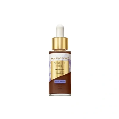 Immagine di Max Factor Miracle Pure 2in1 Skin Reset Serum Foundation, 110 120, Deep Cool, Formula vegan, uniforma l’incarnato, copertura media, finish matte satinato, con Niacinamide e Bisabololo, 30 ml