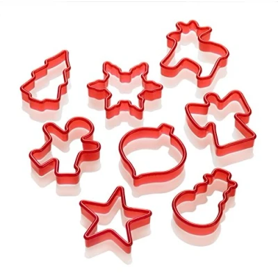 Immagine di Lurch 10520 Stampi per dolci con forme natalizie, set da 8, colore: Rosso