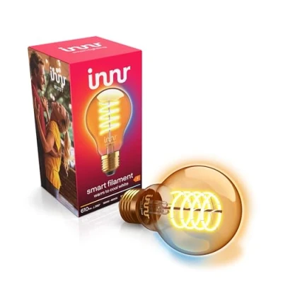 Immagine di Innr Smart Lampadina LED E27 Filamento, Zigbee E27, Lampade Dimmerabile, Funziona con Hue*/ Home Assistant/Homey/Alexa, Lampadine Luce Calda a Fredda, 610lm, 1 Pack