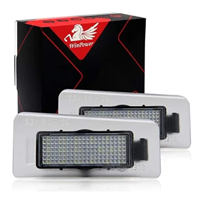 Immagine di WinPower LED Luci targa per auto Lampada 3582 SMD con CanBus nessun errore 6000K Xeno Bianco freddo, 2 Pezzi