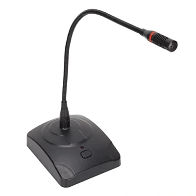 Immagine di Microfono da Tavolo Cablato, a Condensatore Omnidirezionale, Collo D&#039;oca Regolabile 360 Gradi, con Cavo XLR 6,35 Mm, per Conferenze/discorso Web/registrazione di Trasmissioni, Ecc.
