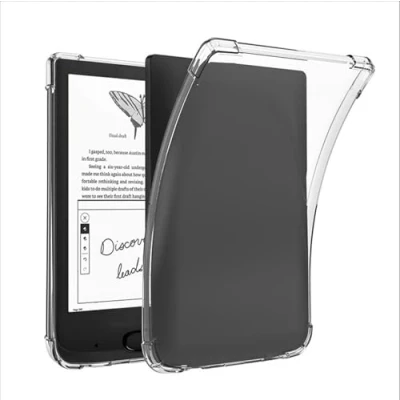 Immagine di GIOPUEY Cover per Pocketbook Touch HD 3, Scocca posteriore in TPU morbido, Copertura sottile, Protezione Airbag, Custodia Compatibile con 3 trasparente