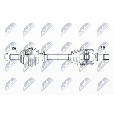 Immagine di NTY NPW FR 167 Albero motore / Semiasse Assale anteriore Sx 620 Cambio manuale