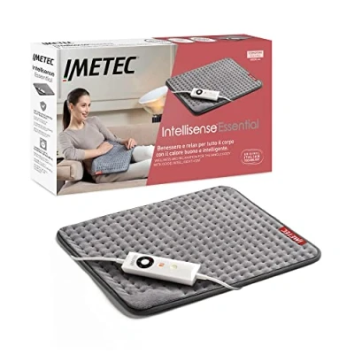 Immagine di Imetec Intellisense Essential, Termoforo Multiuso, Cuscino Termico, 40x35 cm, Tessuto Anallergico, 5 temperature, Electro Block di sicurezza, Lavabile in lavatrice