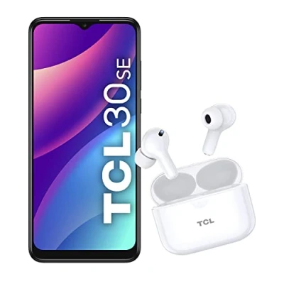 Immagine di TCL 30SE Smartphone Dual Sim + Auricolari Wireless 108, Display 6.52&quot; HD+, 128 GB, 4GB RAM, Tripla Camera da 50 Mpx, Android 12, Batteria 5000 mAh, Space Gray [Italia]
