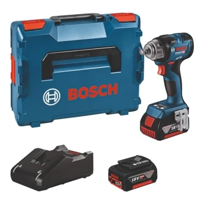Immagine di Bosch Professional 18V System Avvitatore a massa battente batteria GDS 330 HC (coppia serr. Nm e coppia svitamento 560 Nm, incl. 2 batterie da 5.0 Ah, caricabatteria GAL 40, in L BOXX)