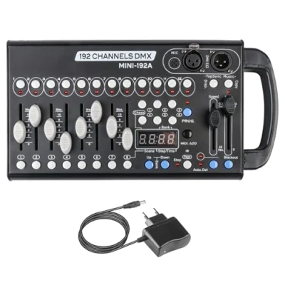 Immagine di DMX512 Console 192CH programmabile illuminazione palcoscenico controller per DJs Bands Bars Pubs Clubs Festa di famiglia Matrimonio ecc