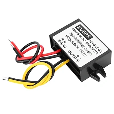 Immagine di Akozon Convertitore di Tensione DC 12V/24V/36V/48V a 5V 3A Modulo Alimentazione per Schermi LED, Fotocamere, Pompe &#039;Acqua, Motori e Altro