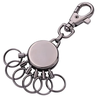 Immagine di Troika Basic, la geniale organizzazione delle chiavi rende facile anche il portachiavi più grande da maneggiare, cambia in pochi secondi qualità e sicurezza confezione regalo, metallo, 6 Ringe