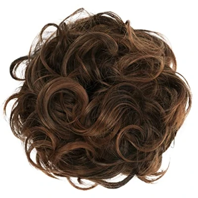 Immagine di CAISHA Elastico Per Capelli XXL Ispessimento Dei Voluminoso Resistente Al Calore Miscela Marrone G9E
