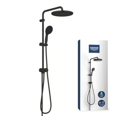 Immagine di Grohe 266802431 Sistema Doccia con deviatore, Nero Opaco