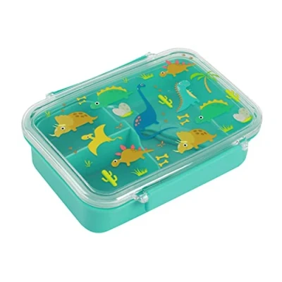 Immagine di IDRINK® Lunch box con divisorio, forchetta e cucchiaio 18.5 x 13.4 6 cm (DINO)