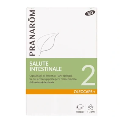 Immagine di PRANARÔM Oléocaps+ 2 Salute intestinale Con oli essenziali mirati origano, cannella cinese, menta piperita e limone 100% naturale biologico OECT 30 capsule predosate
