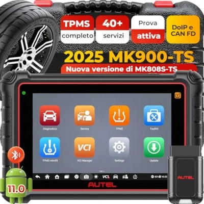 Immagine di Autel MaxiCOM MK900 TS TPMS Scanner, strumento bidirezionale 2024 aggiornato di MaxiCheck MX808S TS, MK808S MS906TS con 40+ servizi, 3000+ test attivi, diagnosi tutti i sistemi, No IP limitata