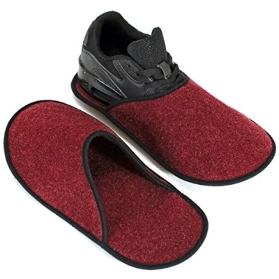 Immagine di Pantoffelmann Pantofole in feltro Rosso 40 EU I di leggere con suola Ciabatte da casa comode per tutti giorni calde foderate uomo e donna