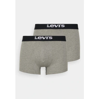 Immagine di Levi&#039;s MEN Solid Basic Trunk 2 PACK Culotte, Uomo, Taglia: XL, Middle grey melange