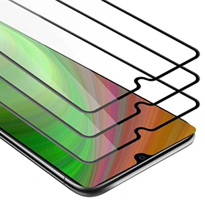 Immagine di Cadorabo 3x Pellicola Protettiva copertura completa compatibile con Huawei MATE 20 in TRASPARENTE NERO Pacco di 3 Vetro protezione del display durezza 9H compatibilità 3D touch