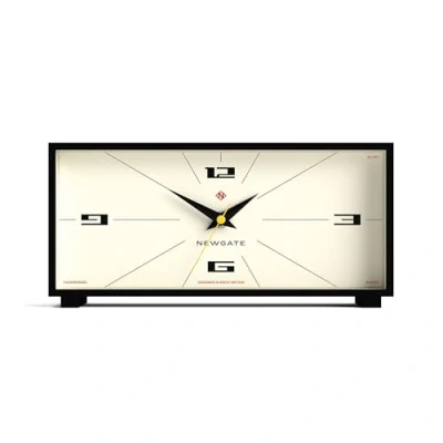 Immagine di Newgate® Orologio da Camino Thunderbird Silenzioso, Senza rumori di Zecca, con quadrante Color Crema e Custodia in Silicone Nero Opaco, 13,5 x 28 7,5 cm (Crema)